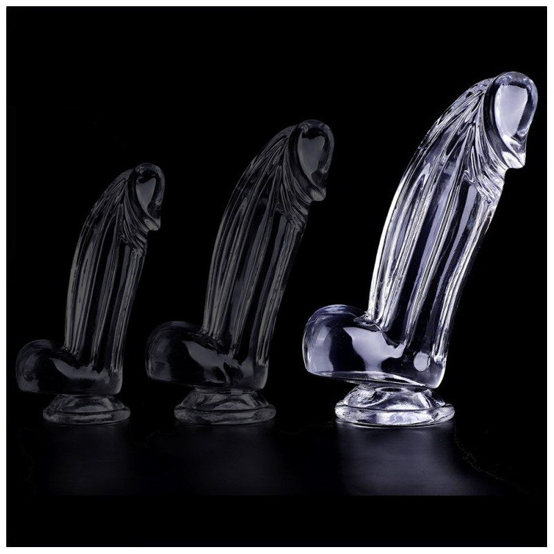 ClearlyHorny Gode transparent Kolk L 16 x 5.5cm